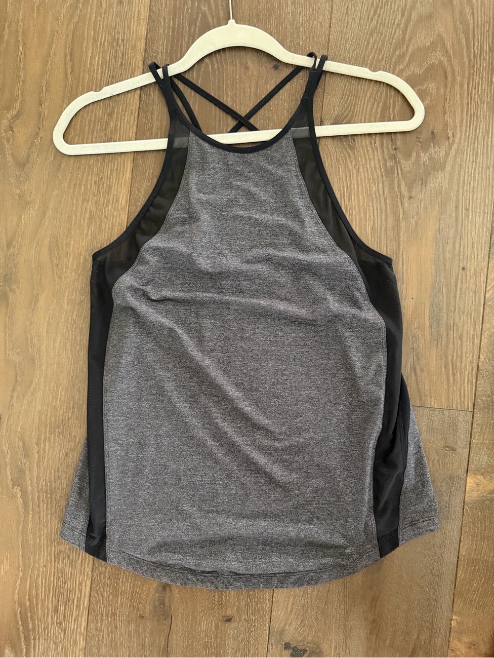 Lululemon Women’s Gray & Black Run Off-Route High Neck Tank Top, Size 4